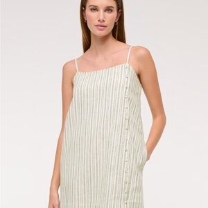 Abercrombie & Fitch Light Green and White Striped Mini Dress